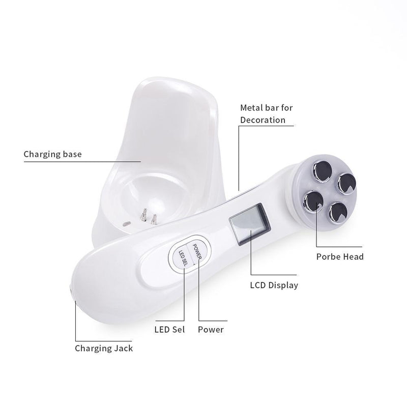 Aparelho Tratamento Facial Fototerapia e Radiofrequência Led -  5 em 1